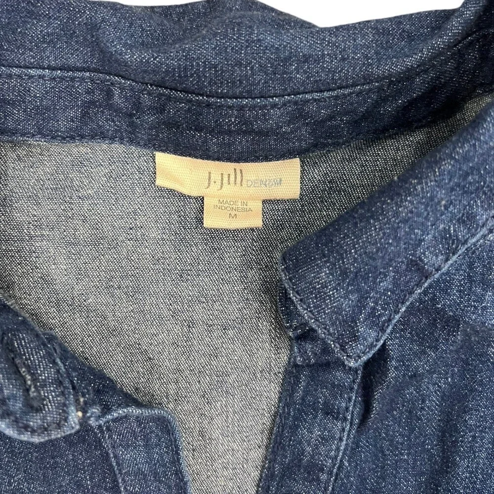 J. Jill Denim Blue Shirt Dress M